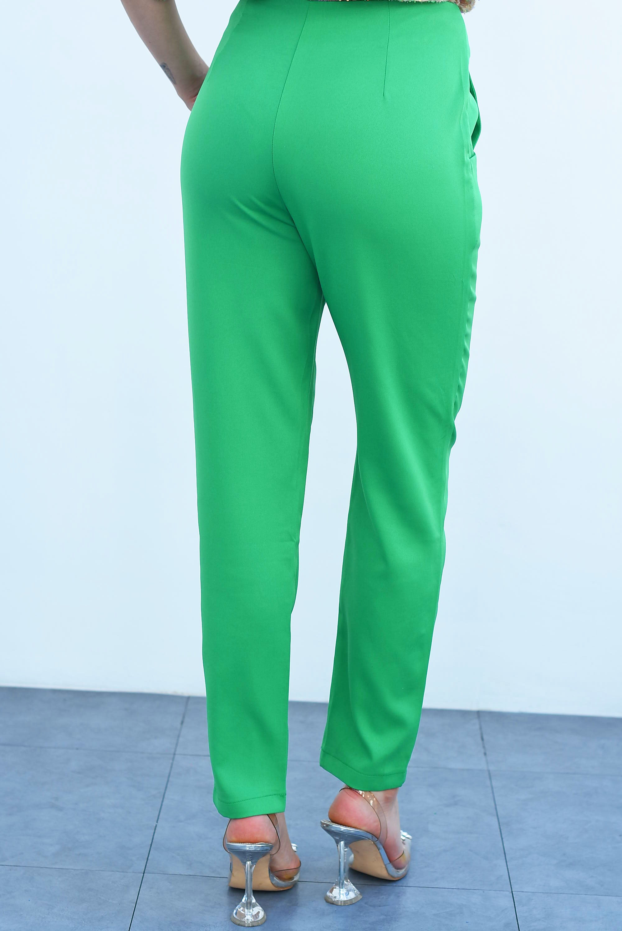 Pantalón de vestir botones Verde