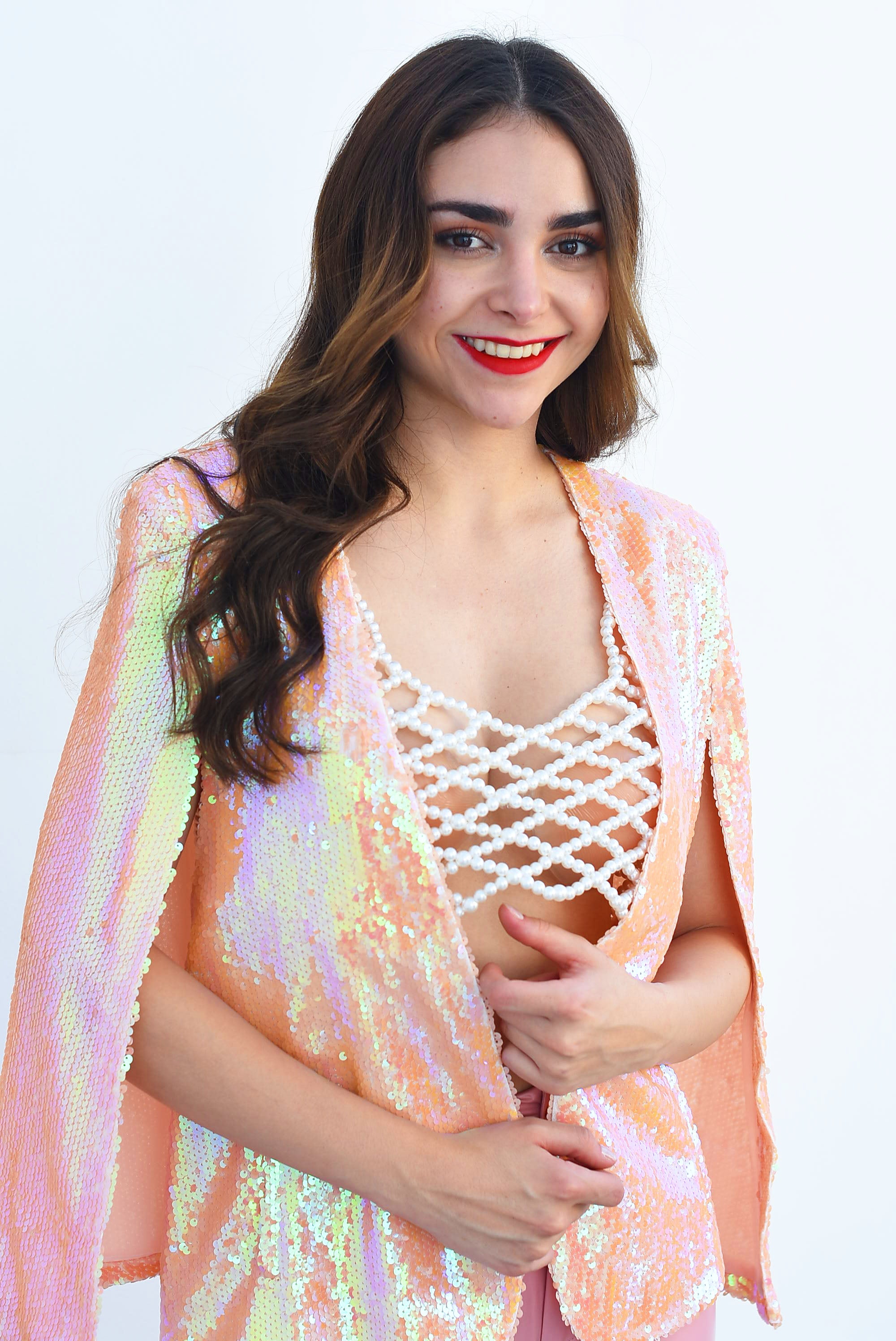 Blazer capa lentejuelas Tornasol