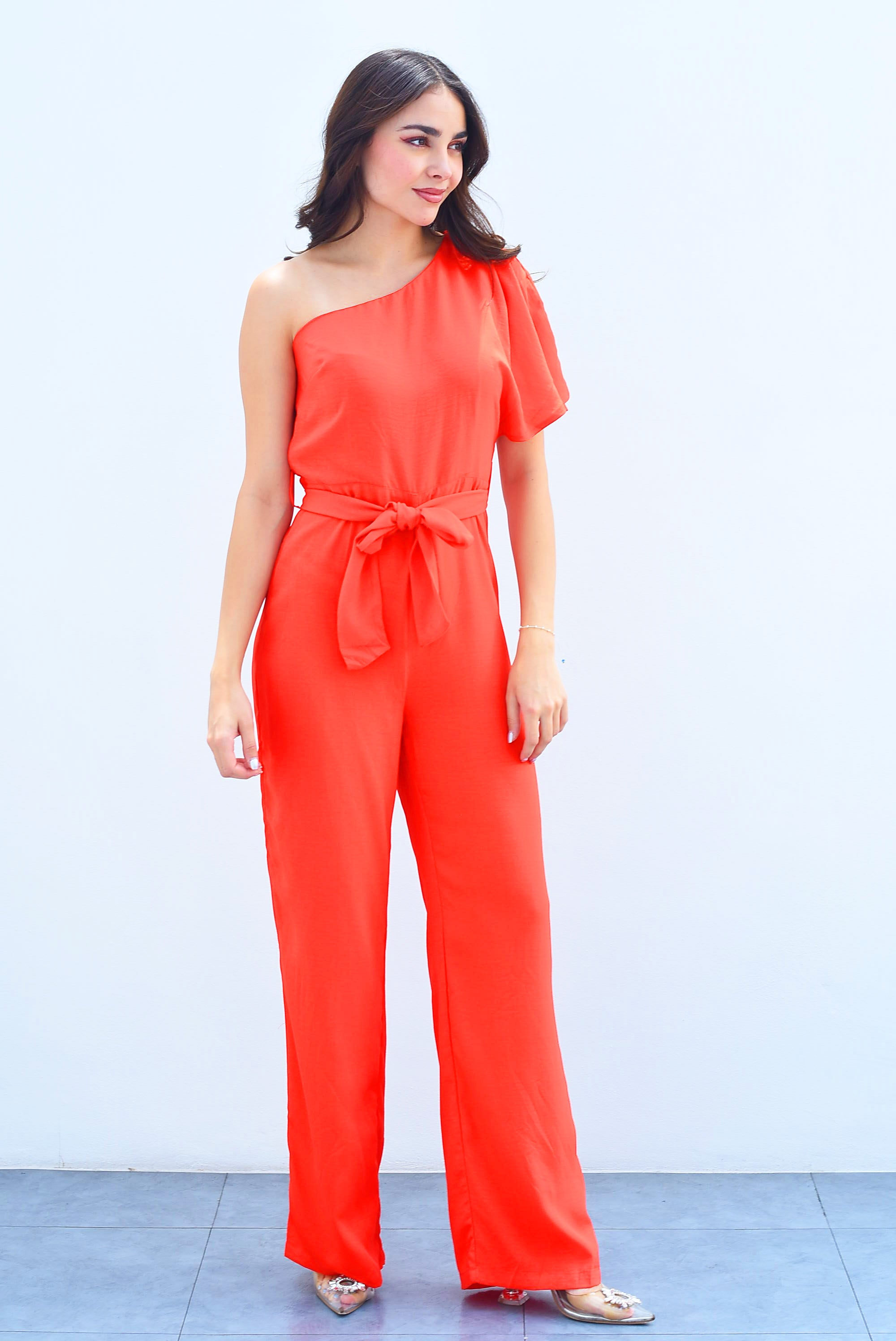 Jumpsuit un hombro Rojo