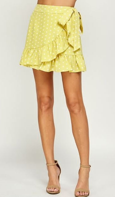 Mini falda lunares Amarillo