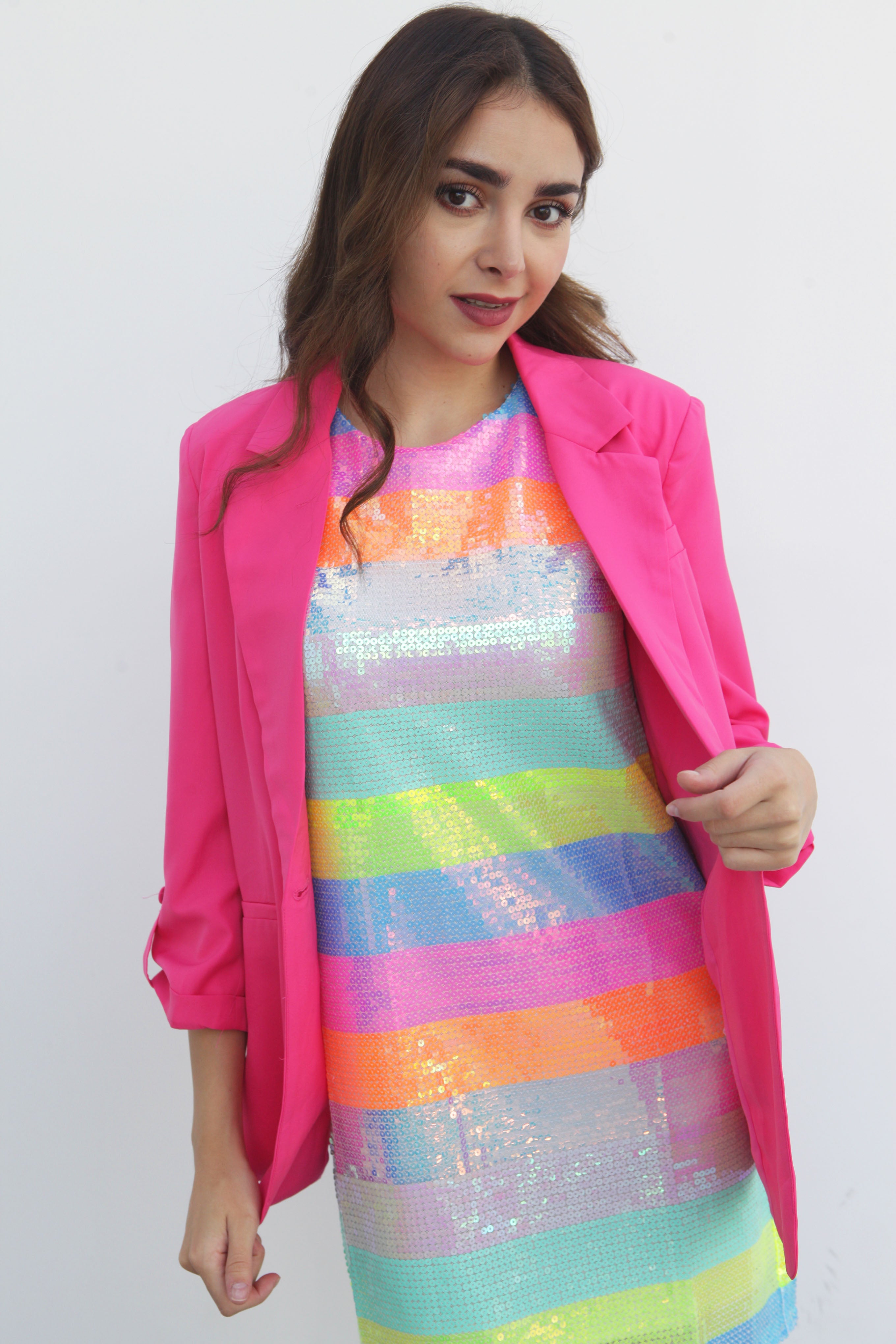 Blazer manga 3/4 con botón Fiusha