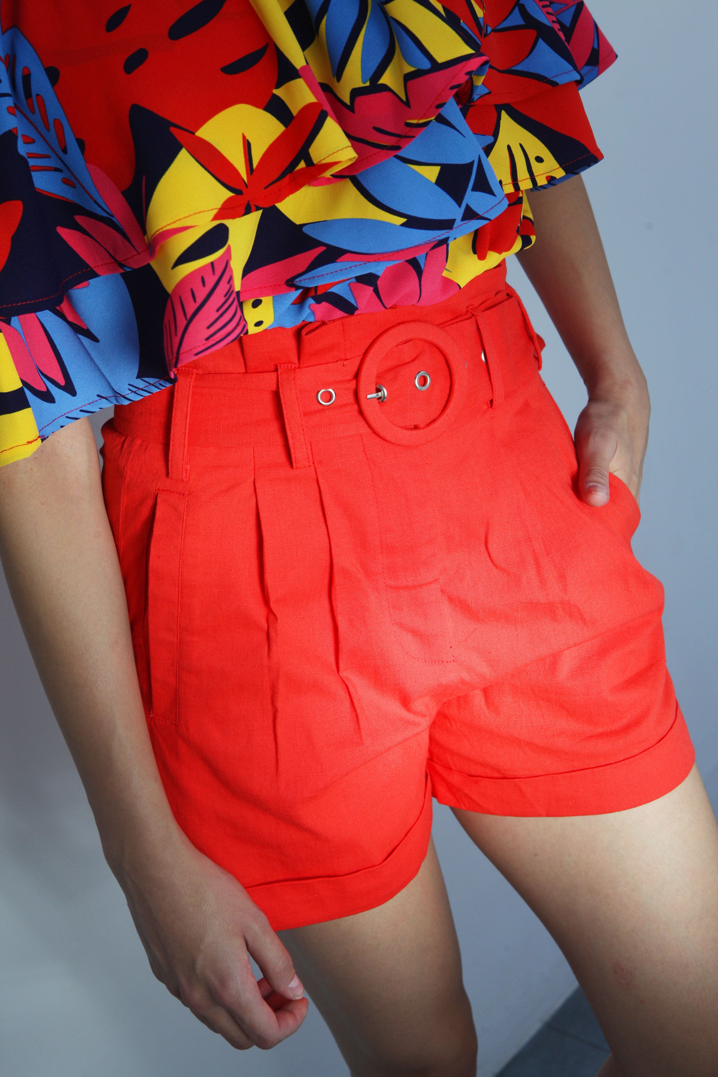 Short paper bag tipo lino Tomate