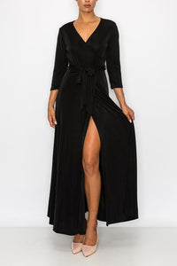 Fashion Styled Vestido largo spandex Negro