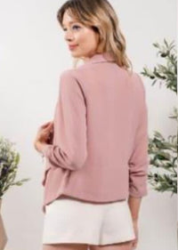 Fashion Styled Ensamble tipo blazer ligero Rosa palo