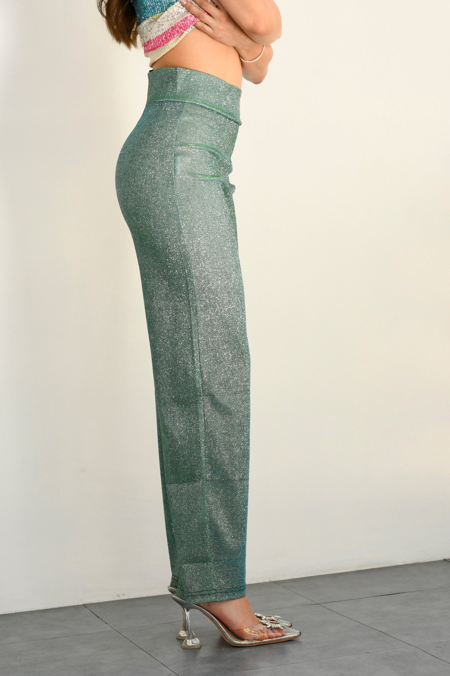 Pantalón glitter Verde