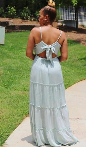 Vestido tirantes brillos Menta