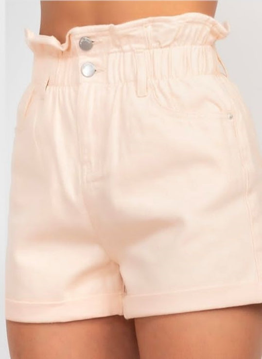 Short Denim resorte Rosa
